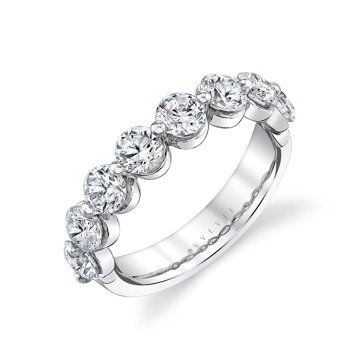 Shared Prong Diamond Wedding Ring