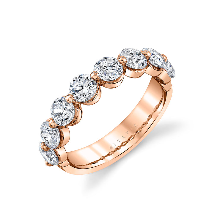 Shared Prong Diamond Wedding Ring