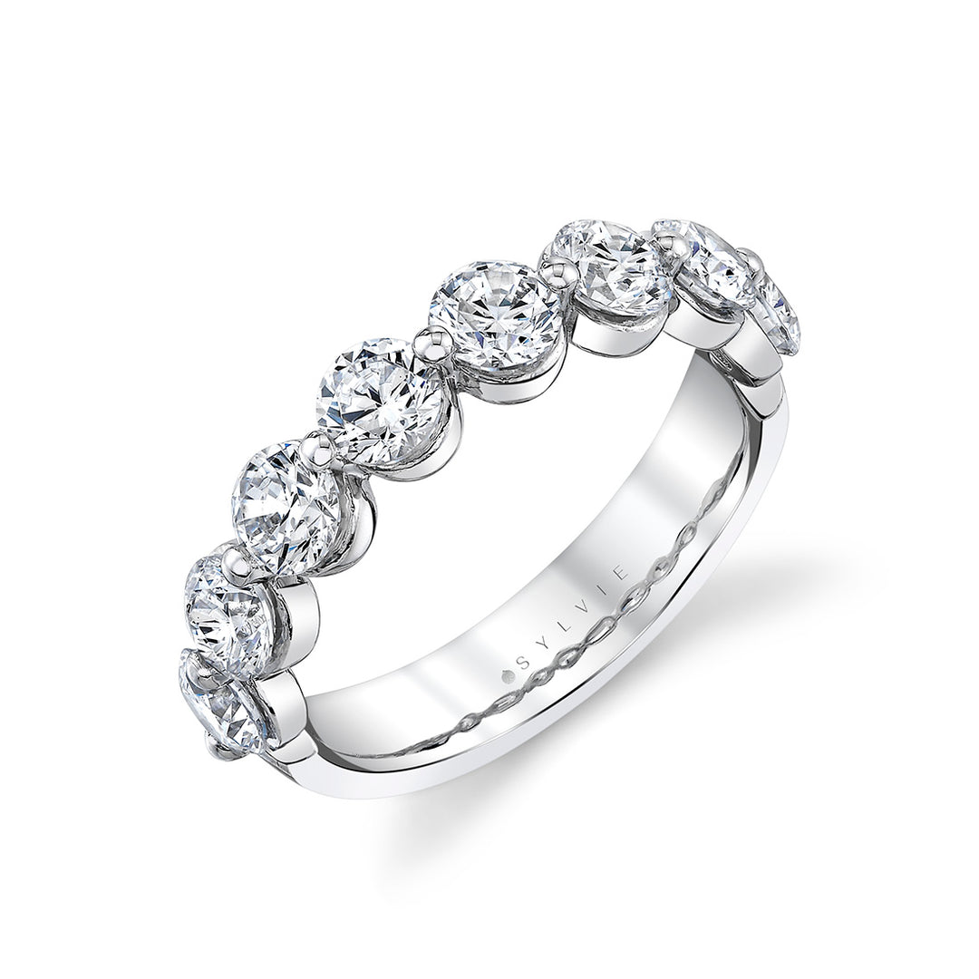 Shared Prong Diamond Wedding Ring