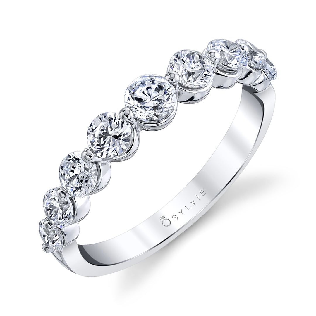 Classic 1 Prong Wedding Band-1.02 GRADUATED