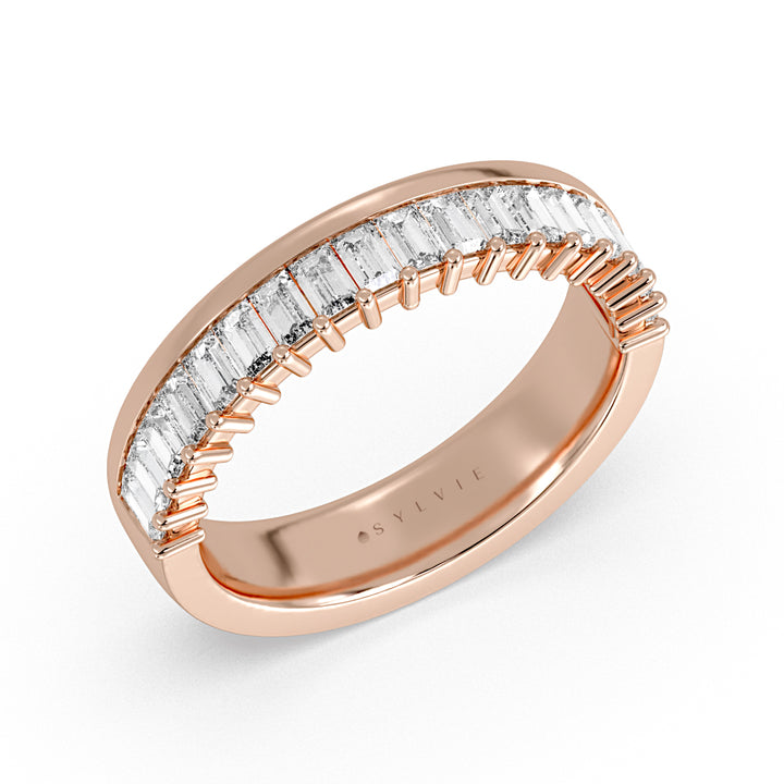 Double Band Baguette Wedding Ring