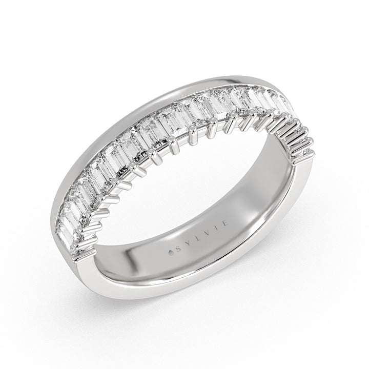 Double Band Baguette Wedding Ring