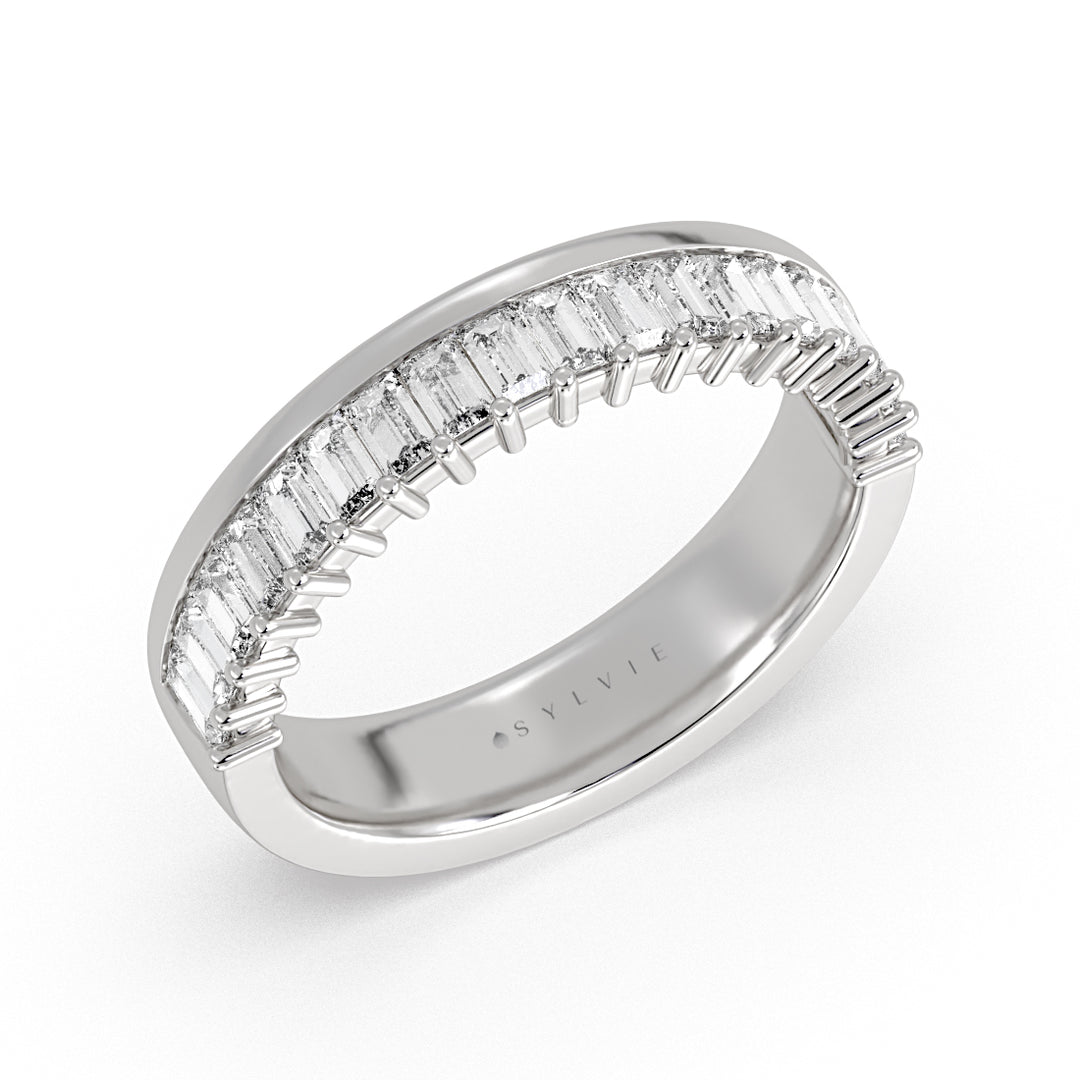 Double Band Baguette Wedding Ring