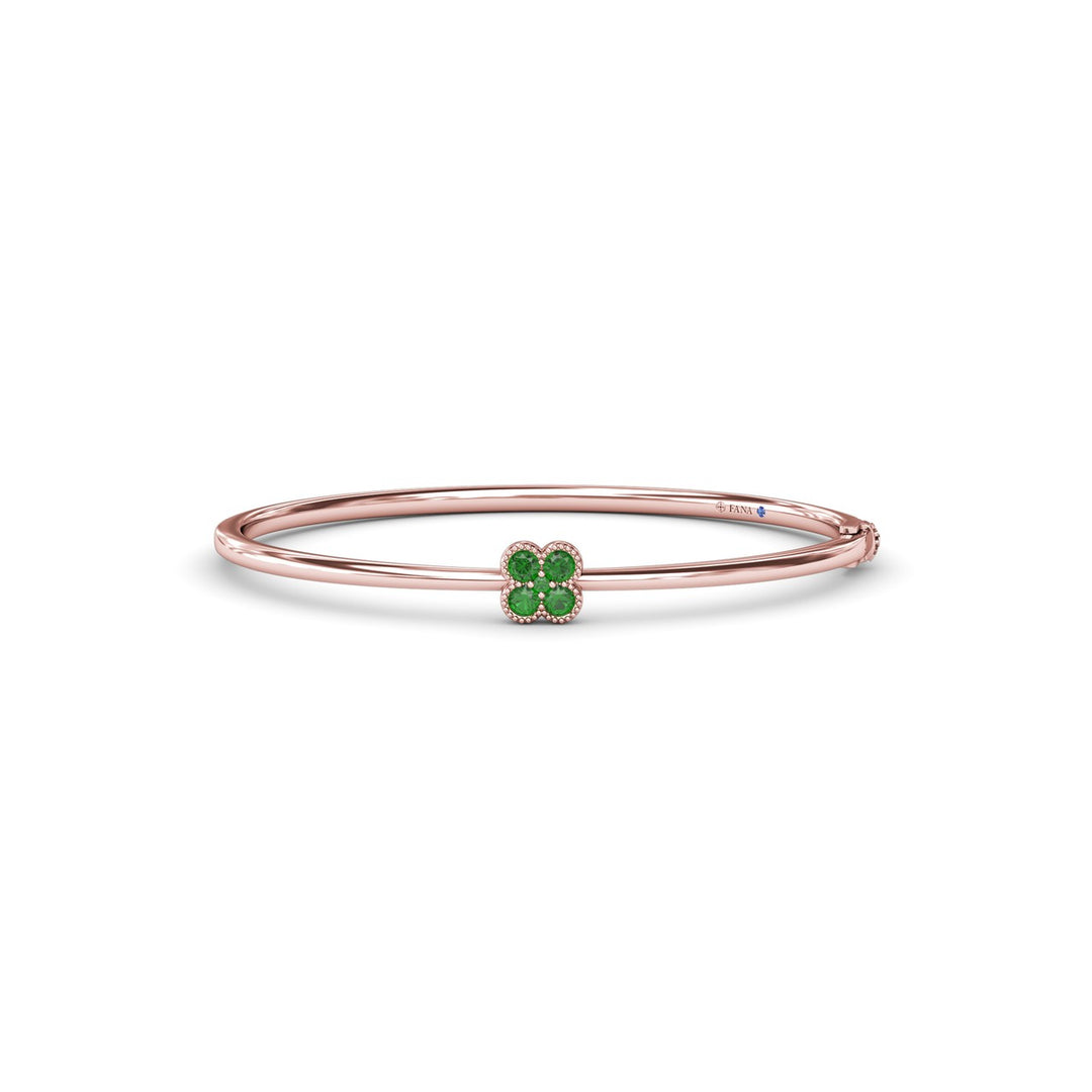 Magnolia Emerald Bangle