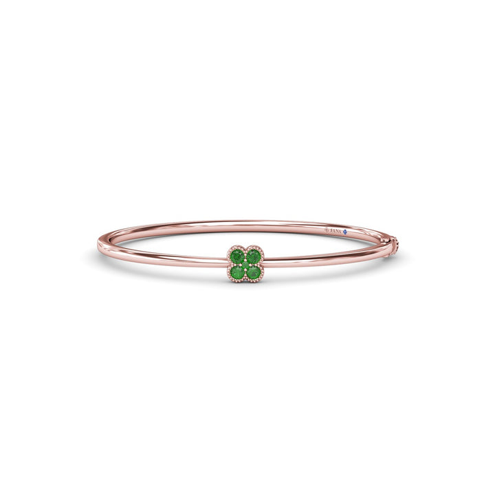 Magnolia Emerald Bangle