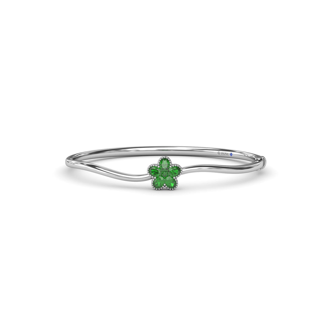 Magnolia Emerald Wave Bangle