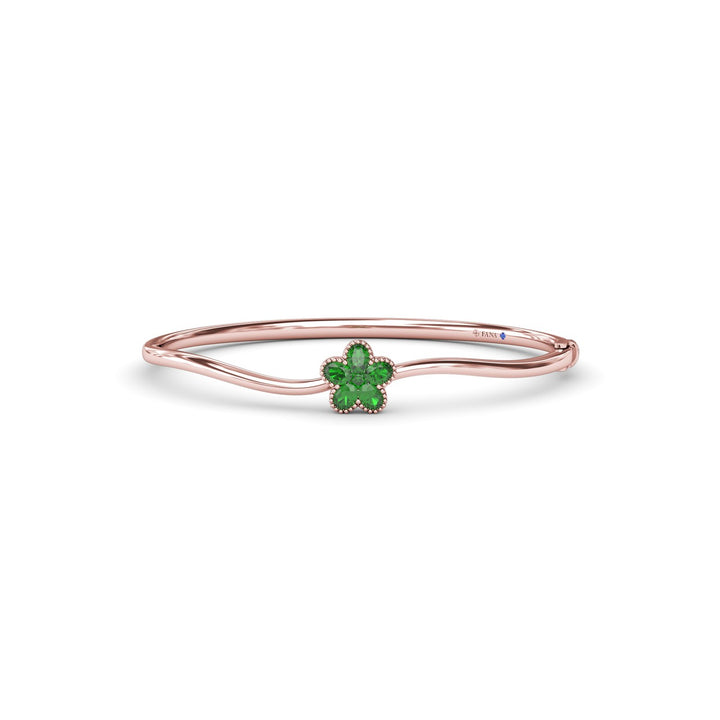 Magnolia Emerald Wave Bangle