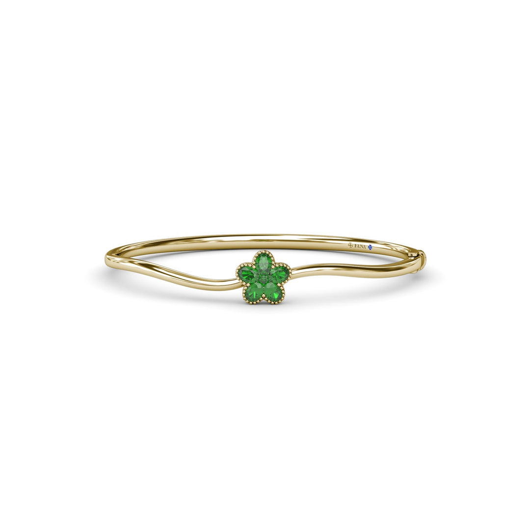 Magnolia Emerald Wave Bangle
