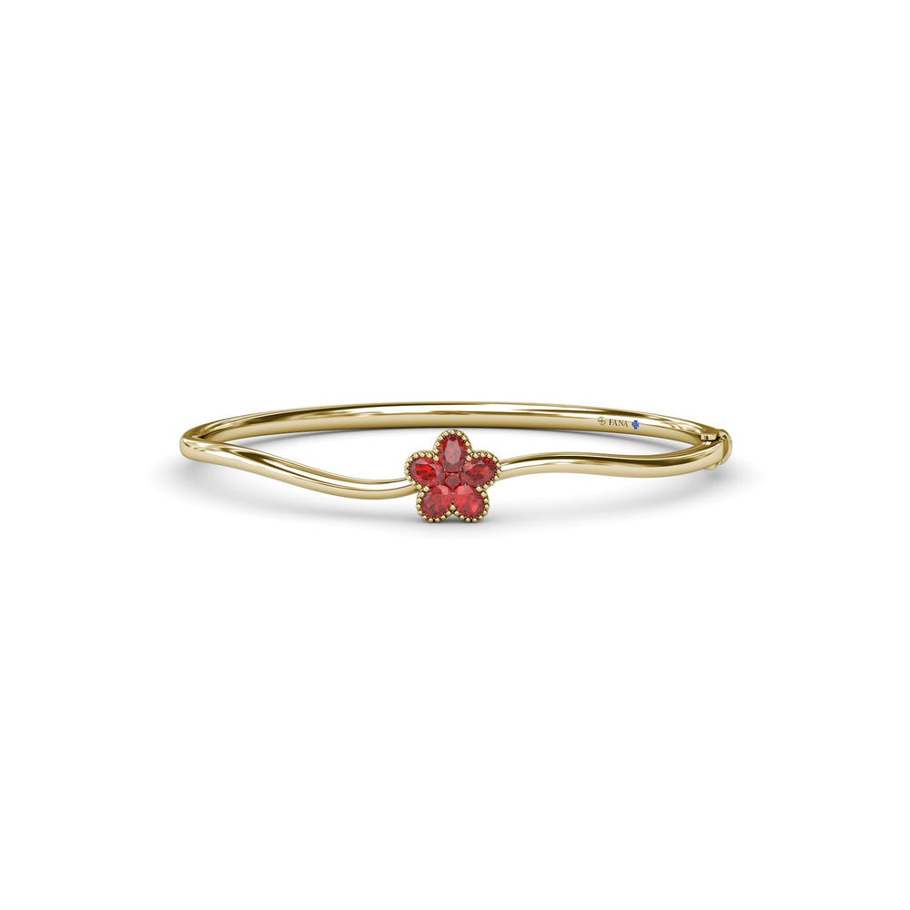 Magnolia Ruby Wave Bangle
