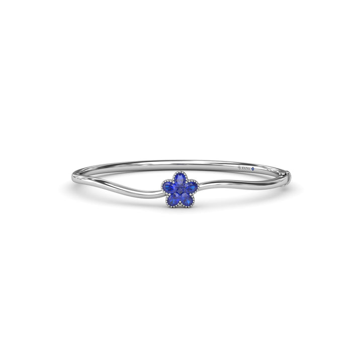 Magnolia Sapphire Wave Bangle