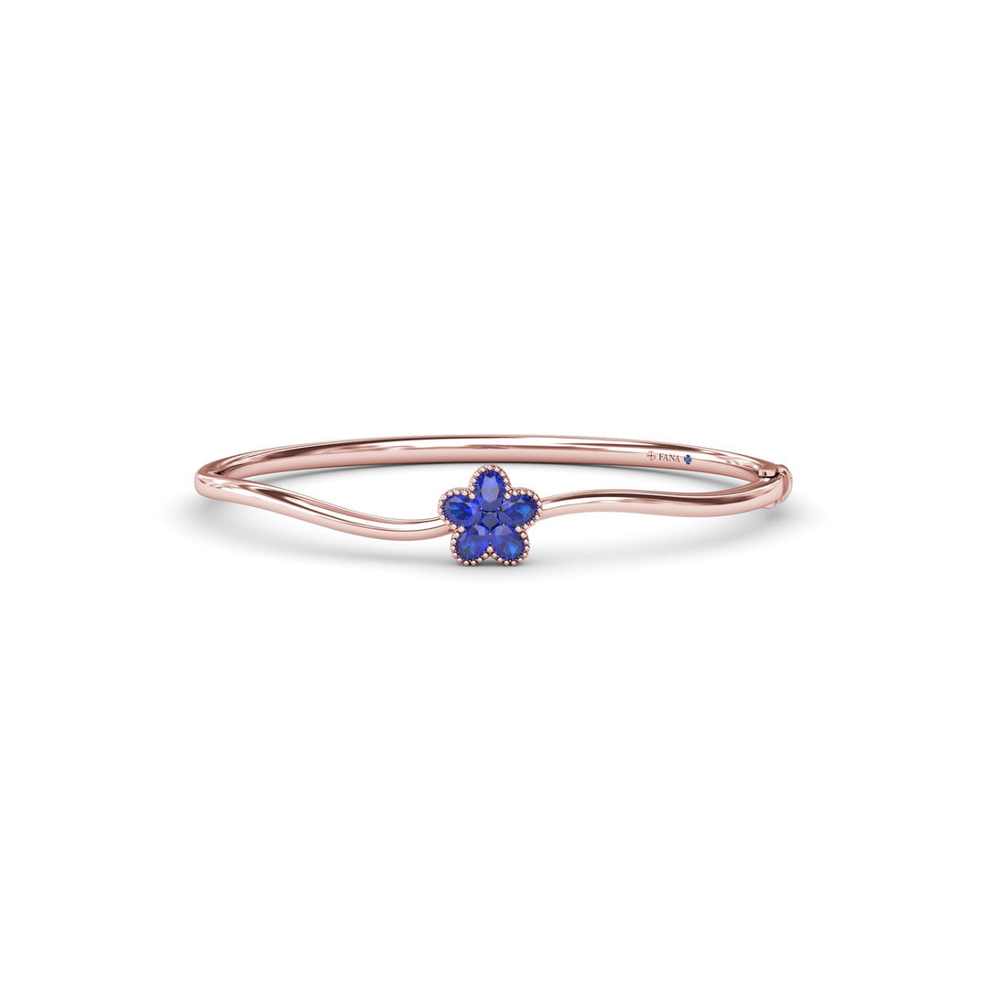 Magnolia Sapphire Wave Bangle