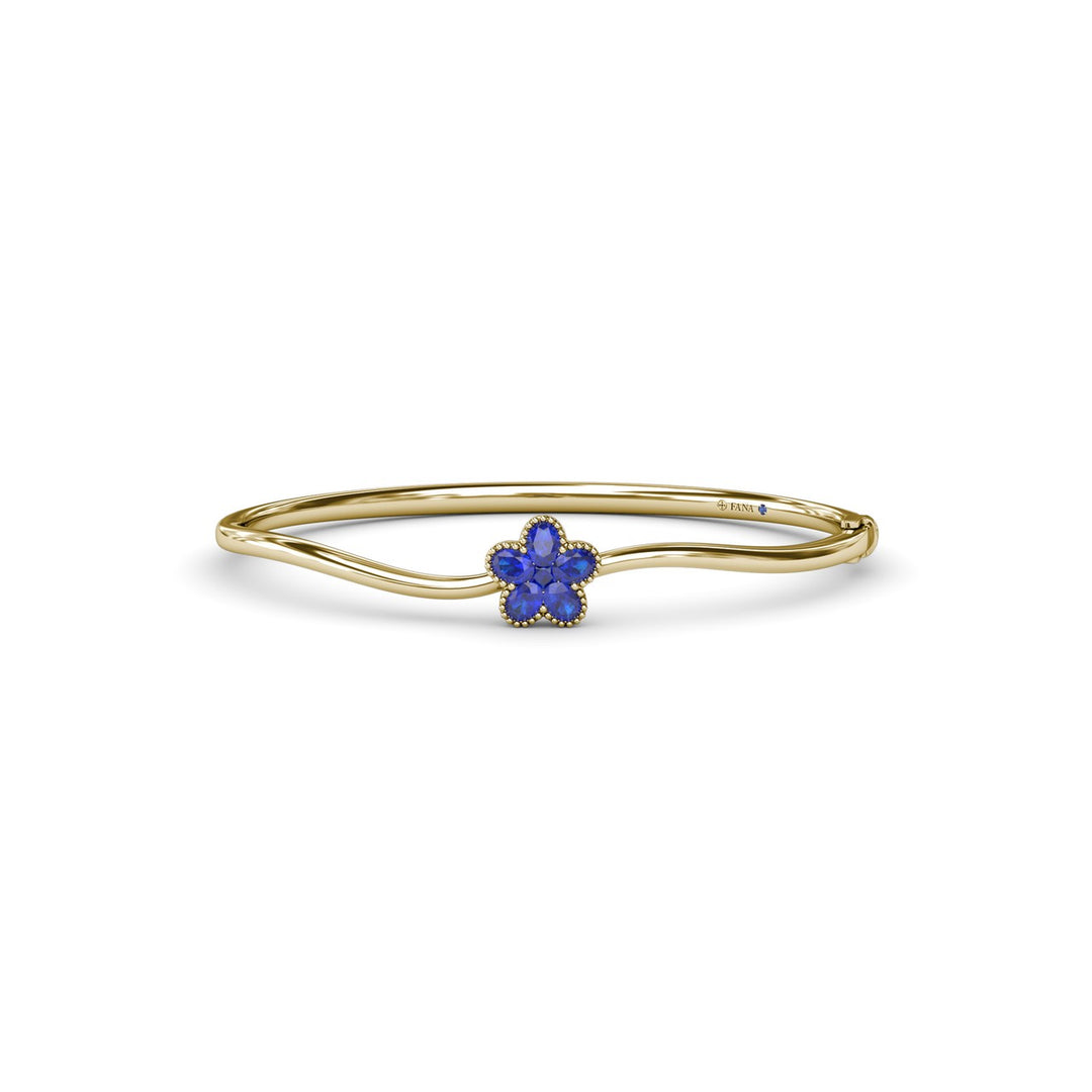 Magnolia Sapphire Wave Bangle