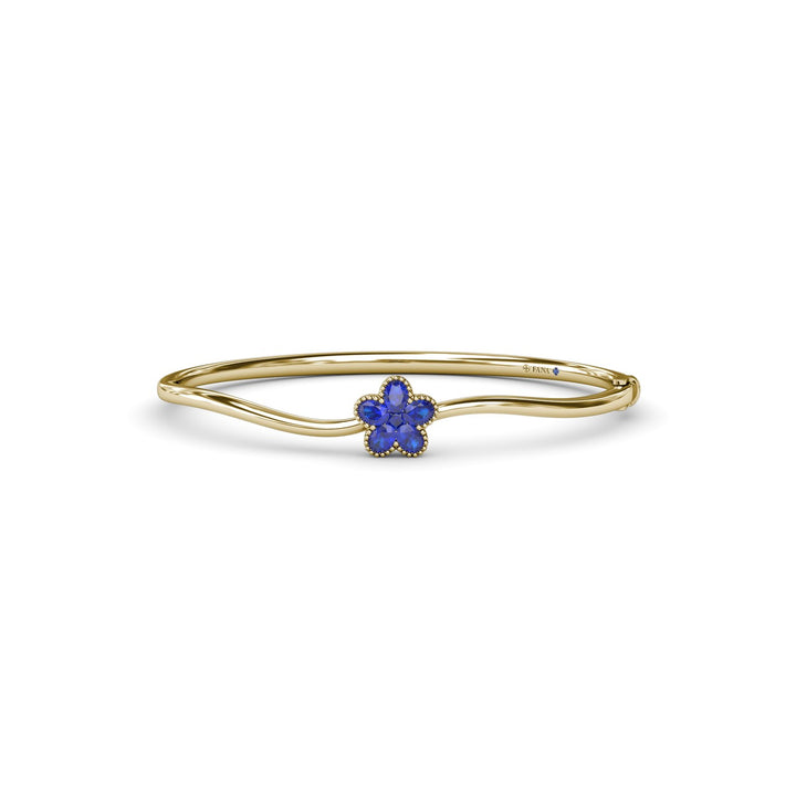 Magnolia Sapphire Wave Bangle