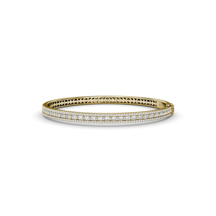 Bar-Set Baguette Diamond Bangle