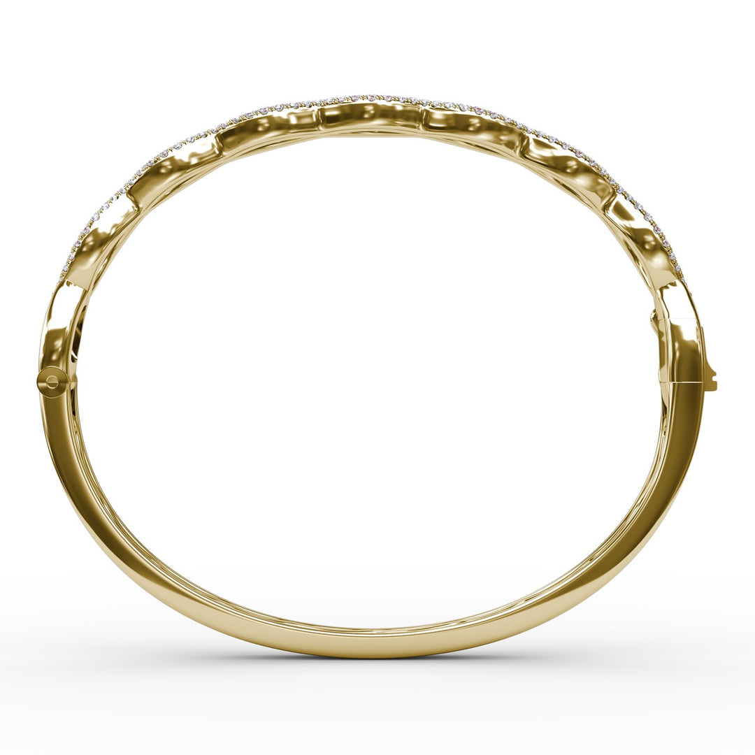 Striking Ruby and Diamond Bangle