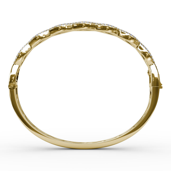 Striking Sapphire and Diamond Bangle