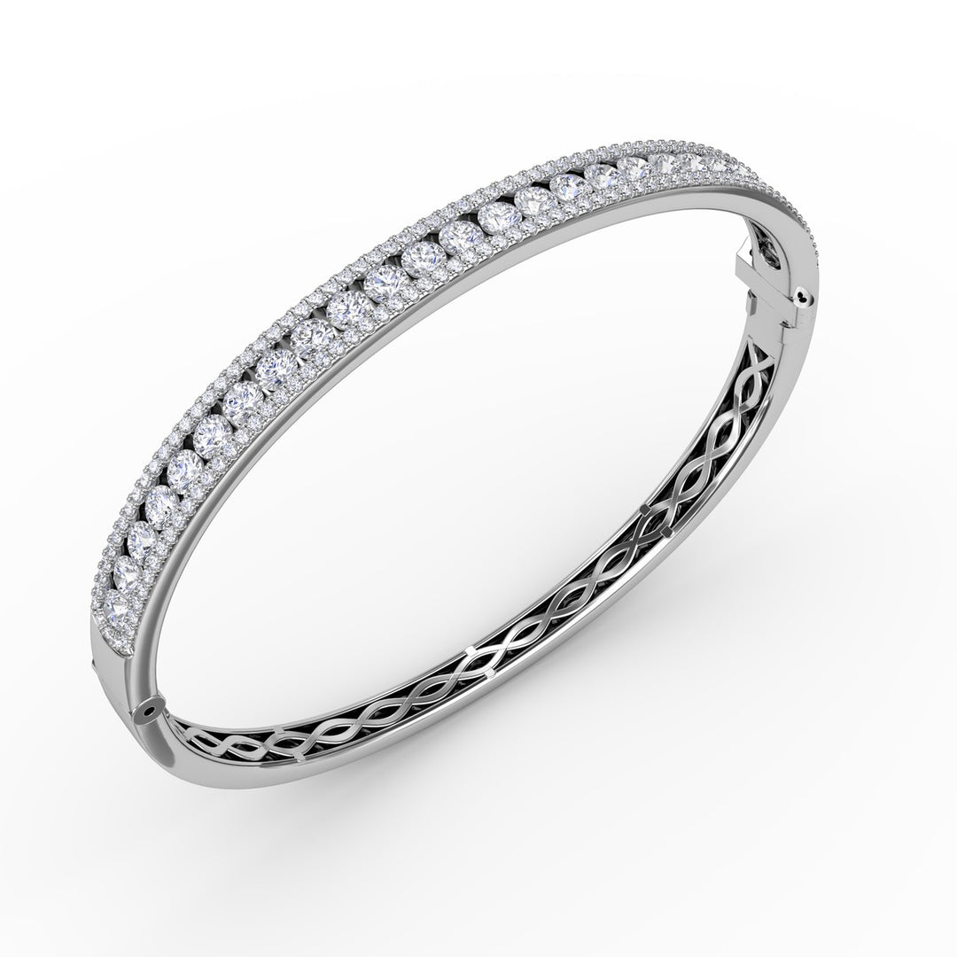 Diamond Channel Setting Bangle