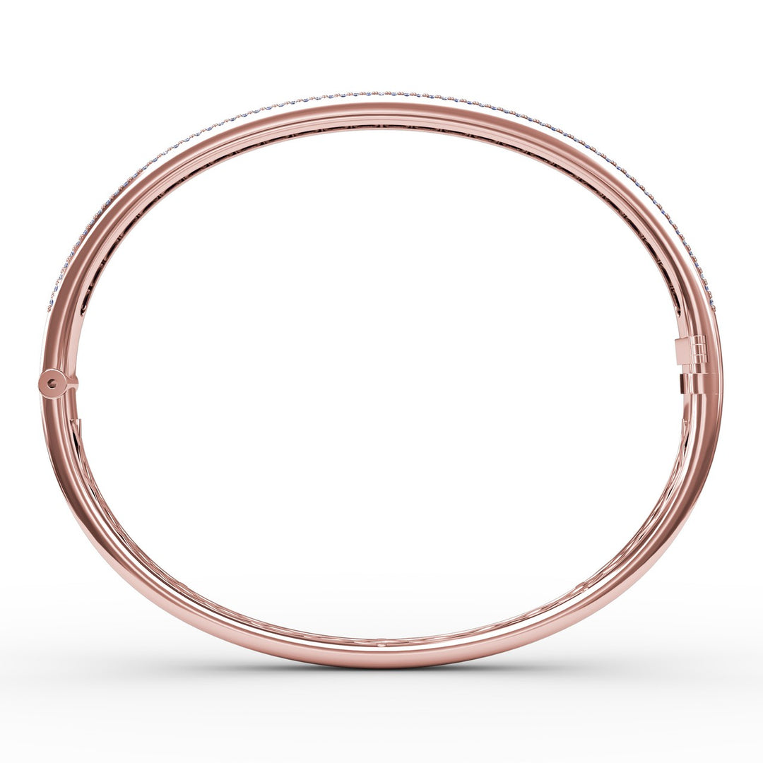 Sapphire and Diamond Channel Set Bangle