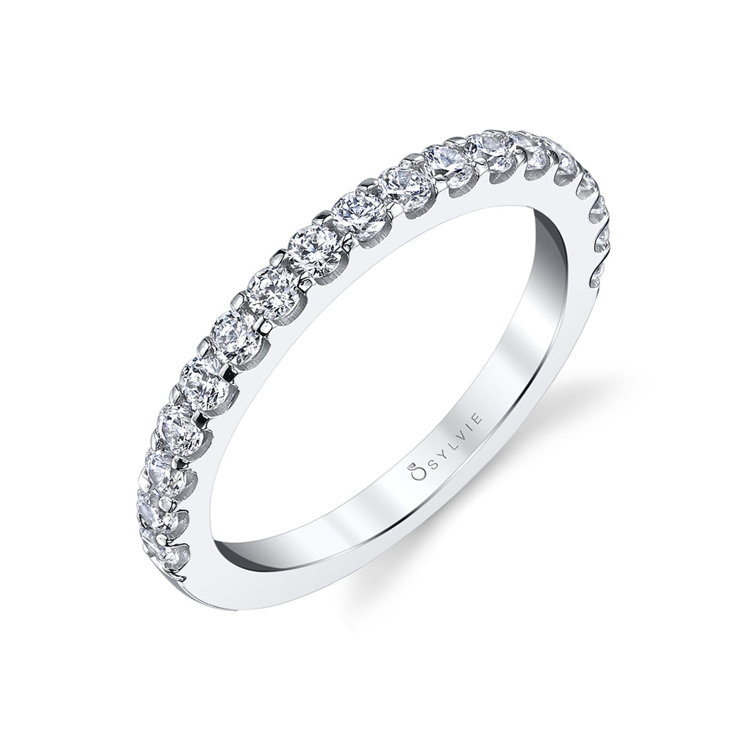 Classic Shared Prong Wedding Band - Josette