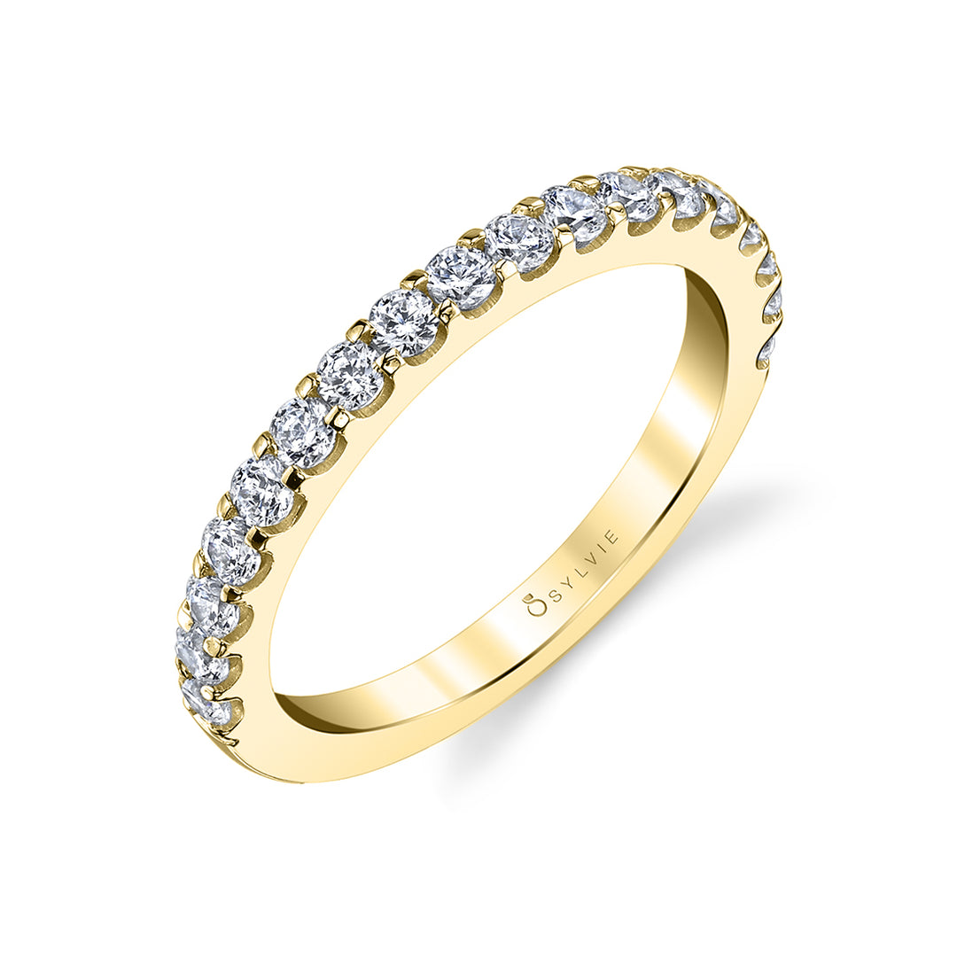 Classic Shared Prong Wedding Band - Josette