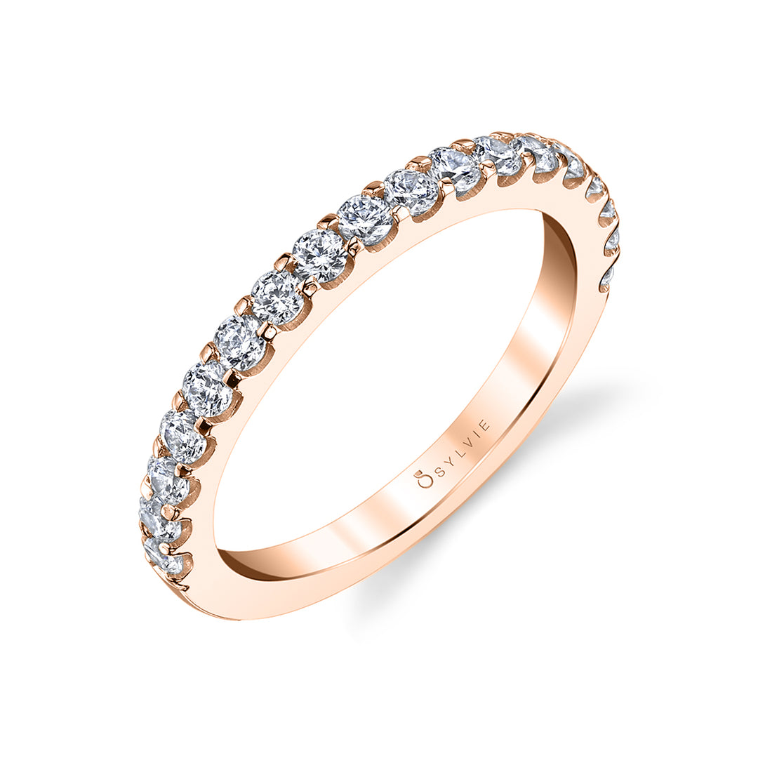 Classic Shared Prong Wedding Band - Josette