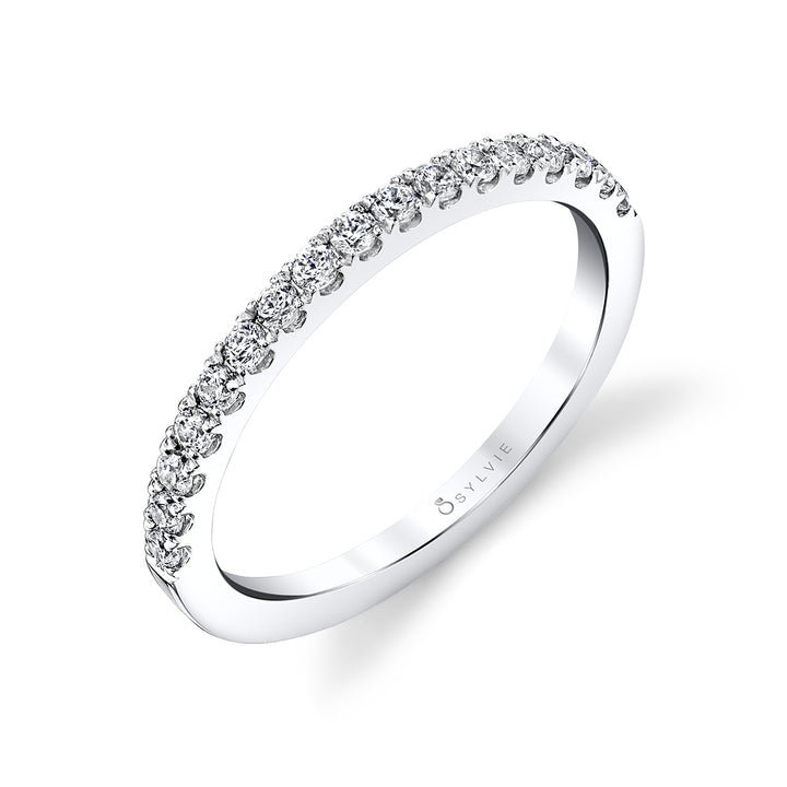 Classic Shared Prong Wedding Band - Alix