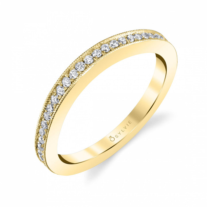 Classic Wedding Band with Milgrain Edge