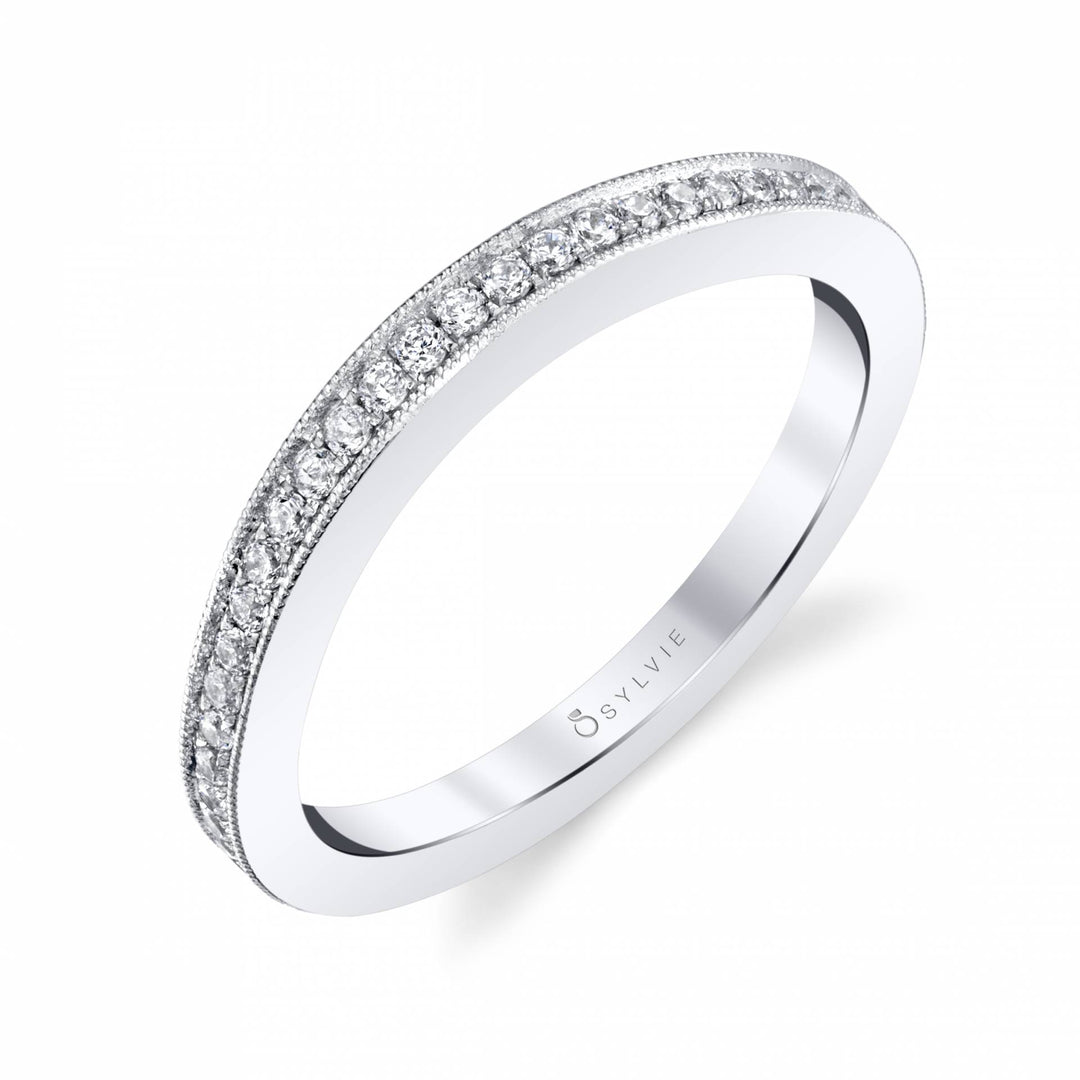 Classic Wedding Band with Milgrain Edge