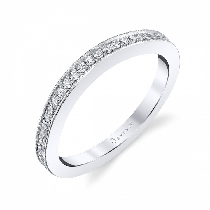 Classic Wedding Band with Milgrain Edge