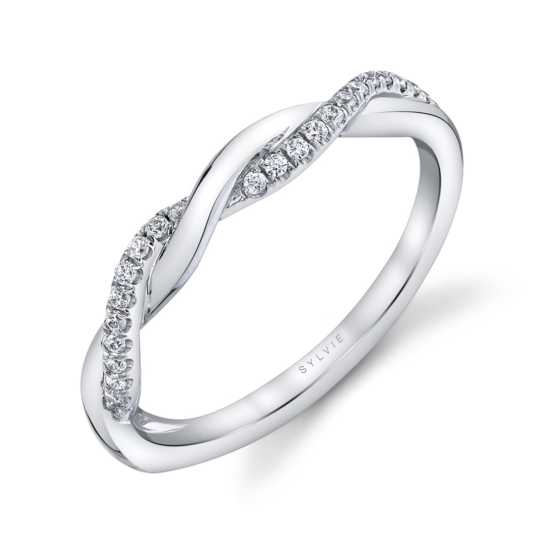 Diamond Spiral Wedding Ring - Evangeline