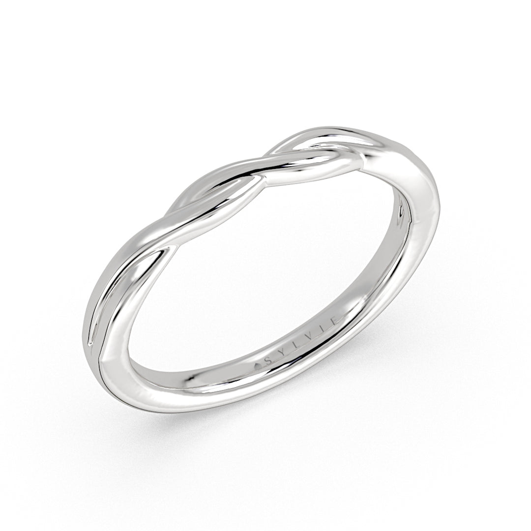 High Polish Spiral Wedding Ring