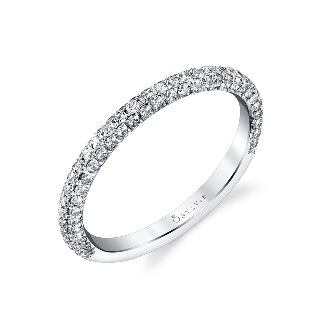 Micro Pave Wedding Band