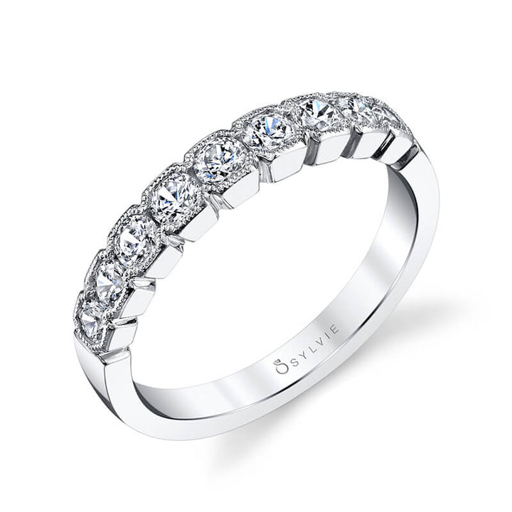 Bezel Set Wedding Band