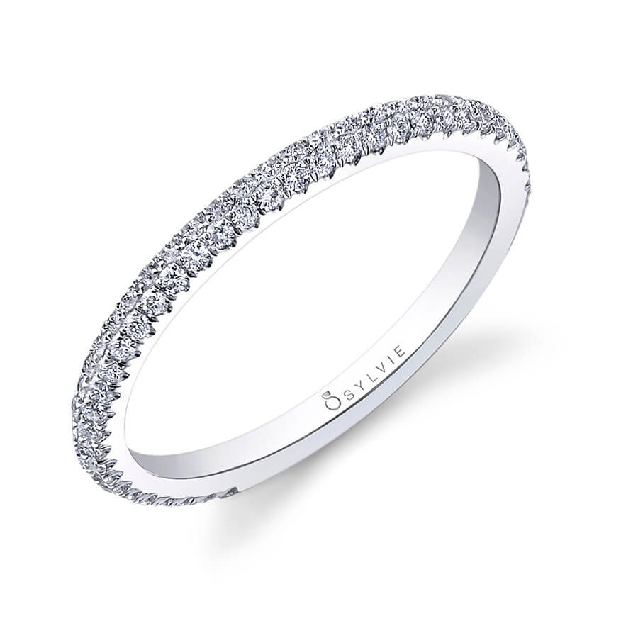 Diamond Pave Wedding Band