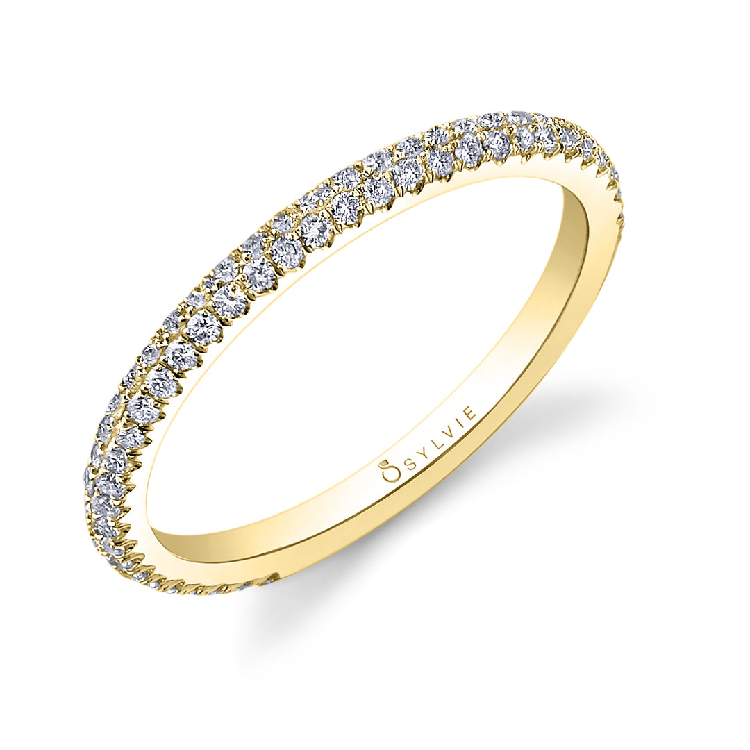 Diamond Pave Wedding Band