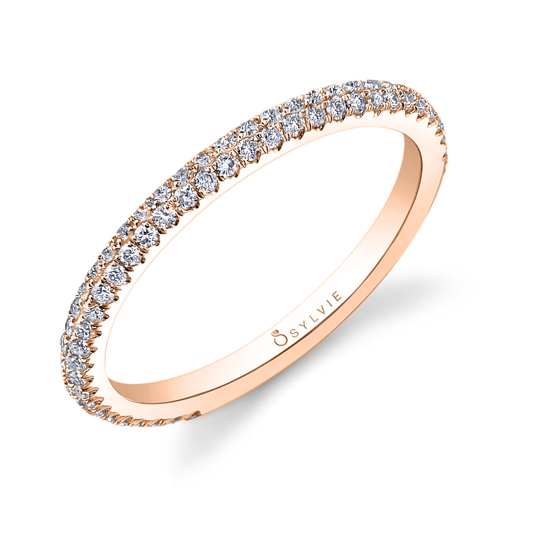 Diamond Pave Wedding Band