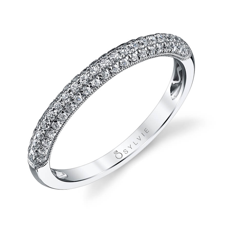 Micro Pave Wedding Band