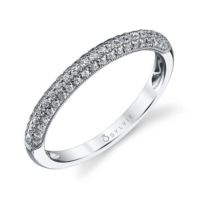 Micro Pave Wedding Band