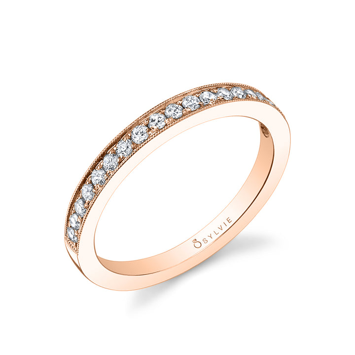 Classic Wedding Band with Milgrain Accents