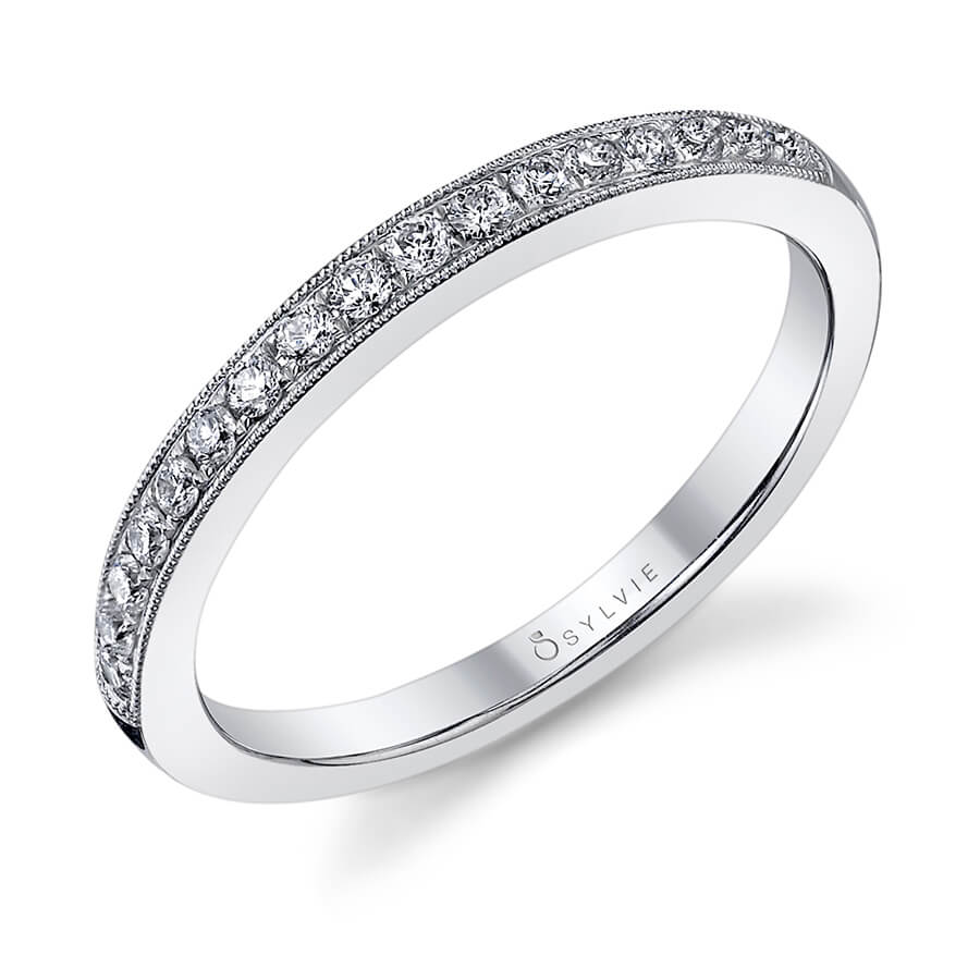 Classic Wedding Band with Milgrain Accents