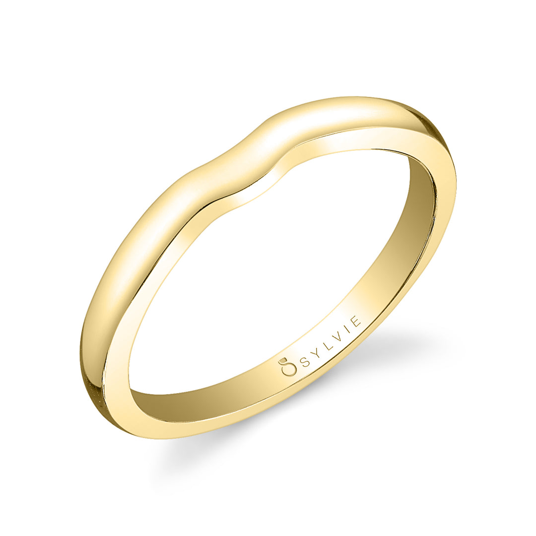 Shiny Shank Wedding Band