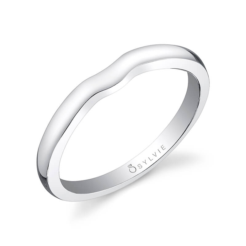 Shiny Shank Wedding Band