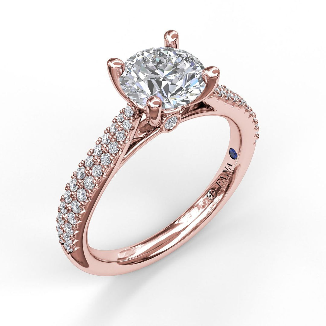 Solitaire With Double Row Pave