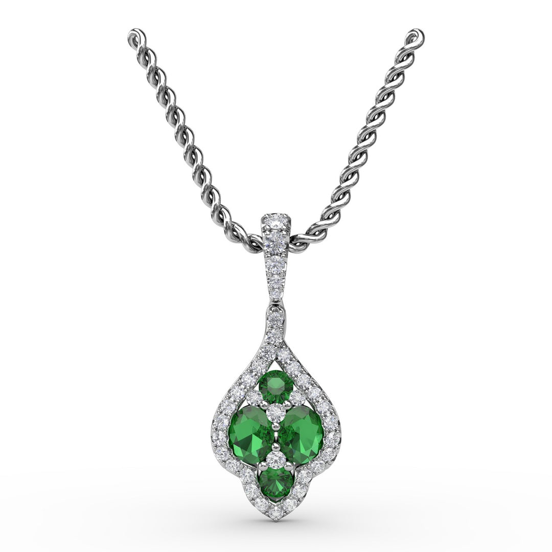Precious Emerald and Diamond Pendant