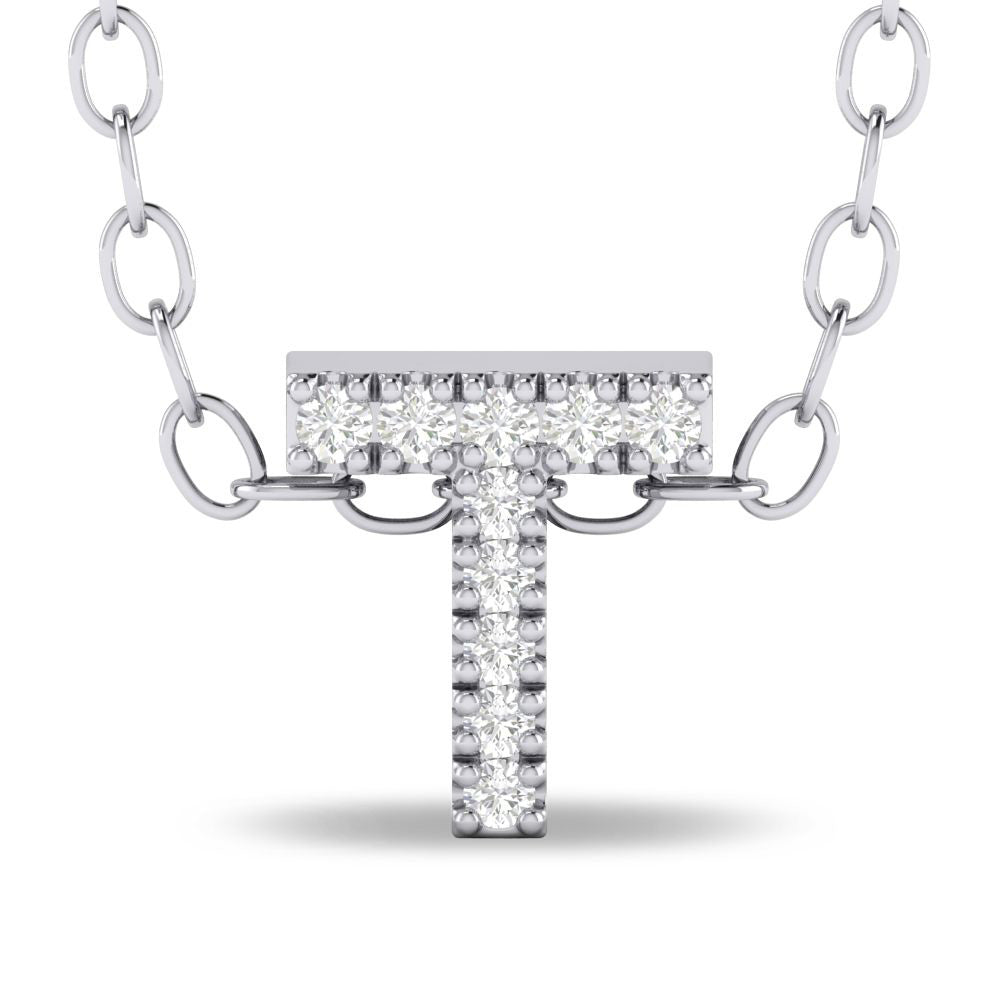 Letter t deals diamond necklace