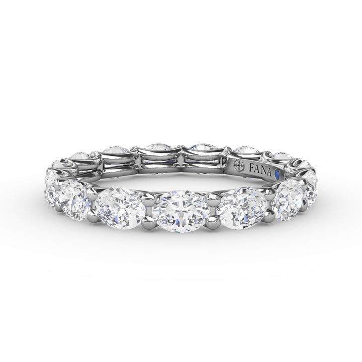 Shared Prong Oval Eternity Band