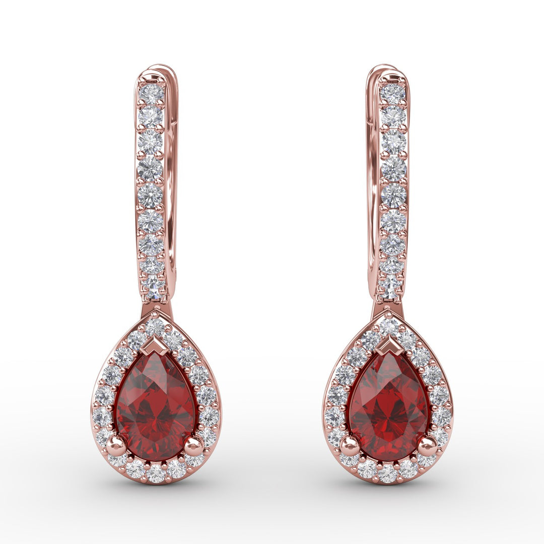 Petite Teardrop Hoop Earrings