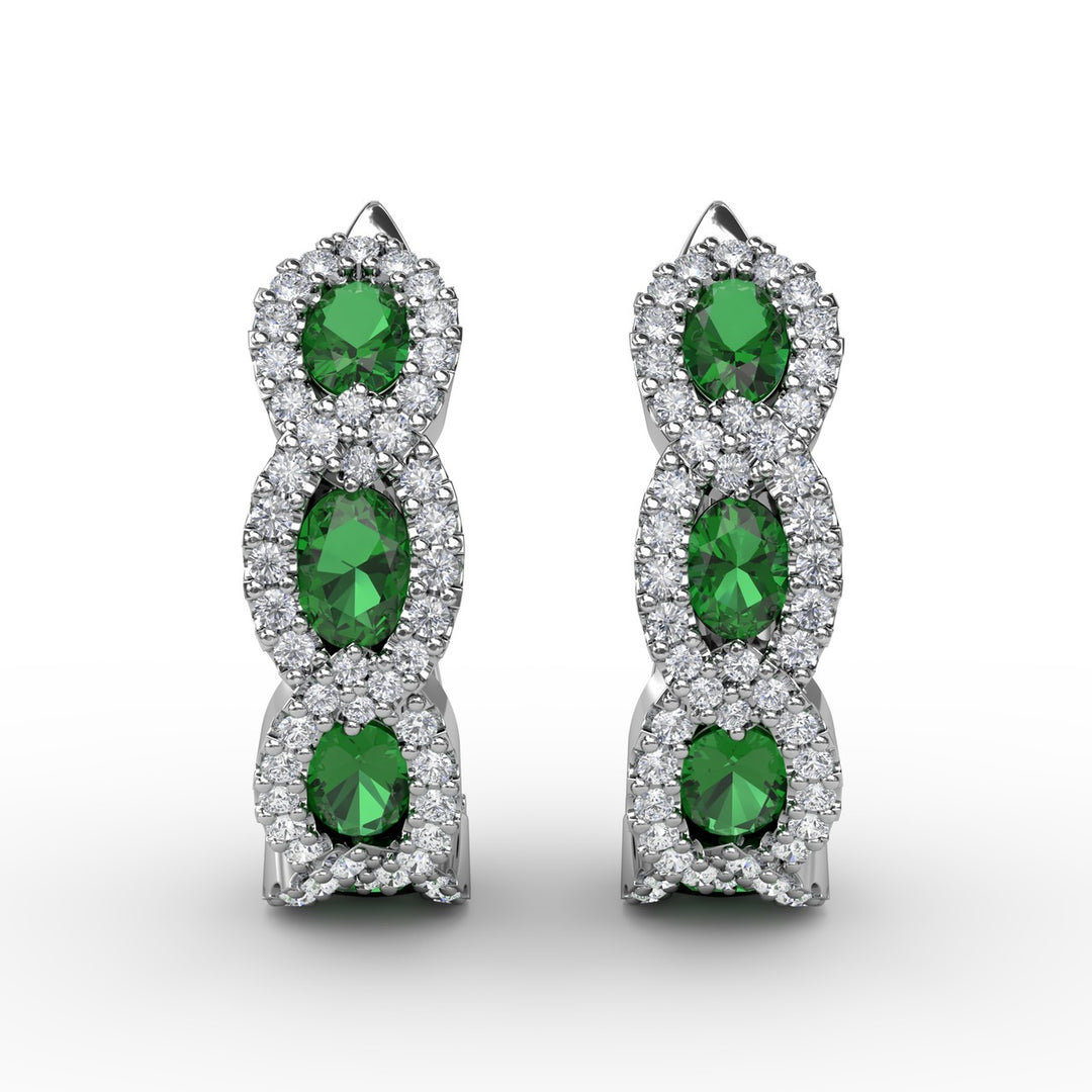 Curb Link Hoop Earrings