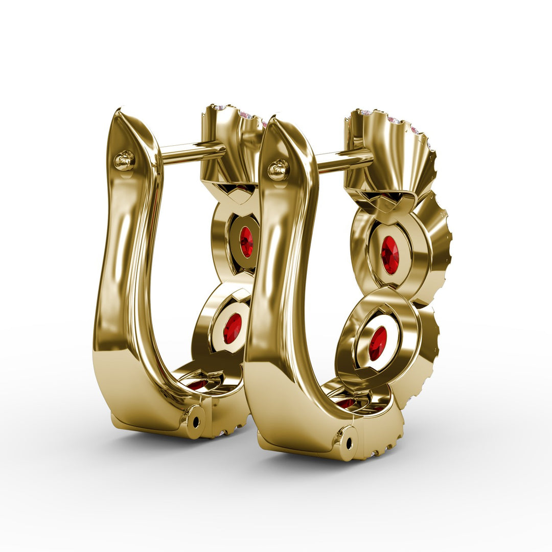 Curb Link Hoop Earrings