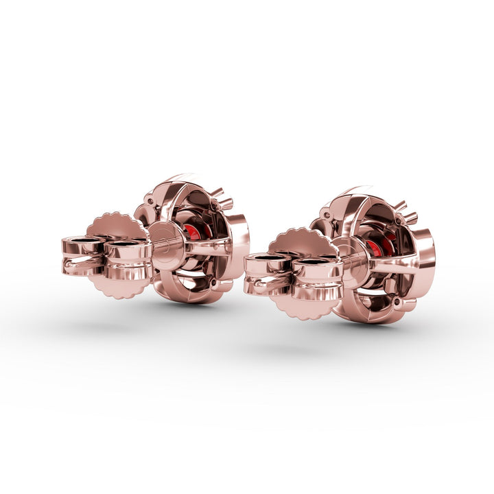 Vintage Channel Setting Stud Earrings